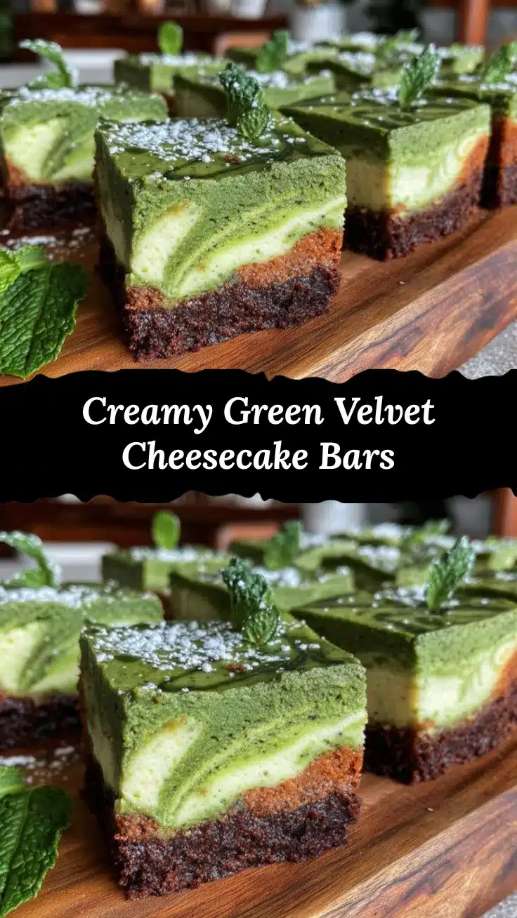 green velvet cheesecake bars recipe