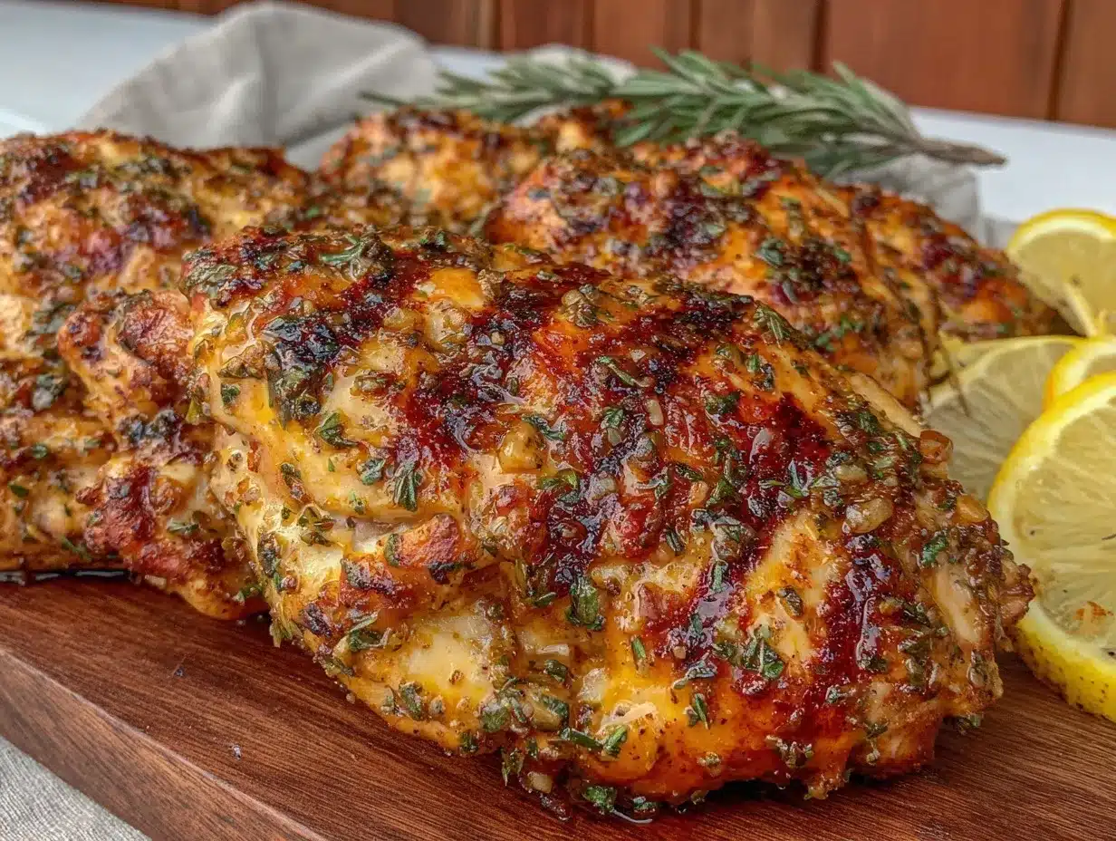grilled lemon herb chicken breasts preparation steps