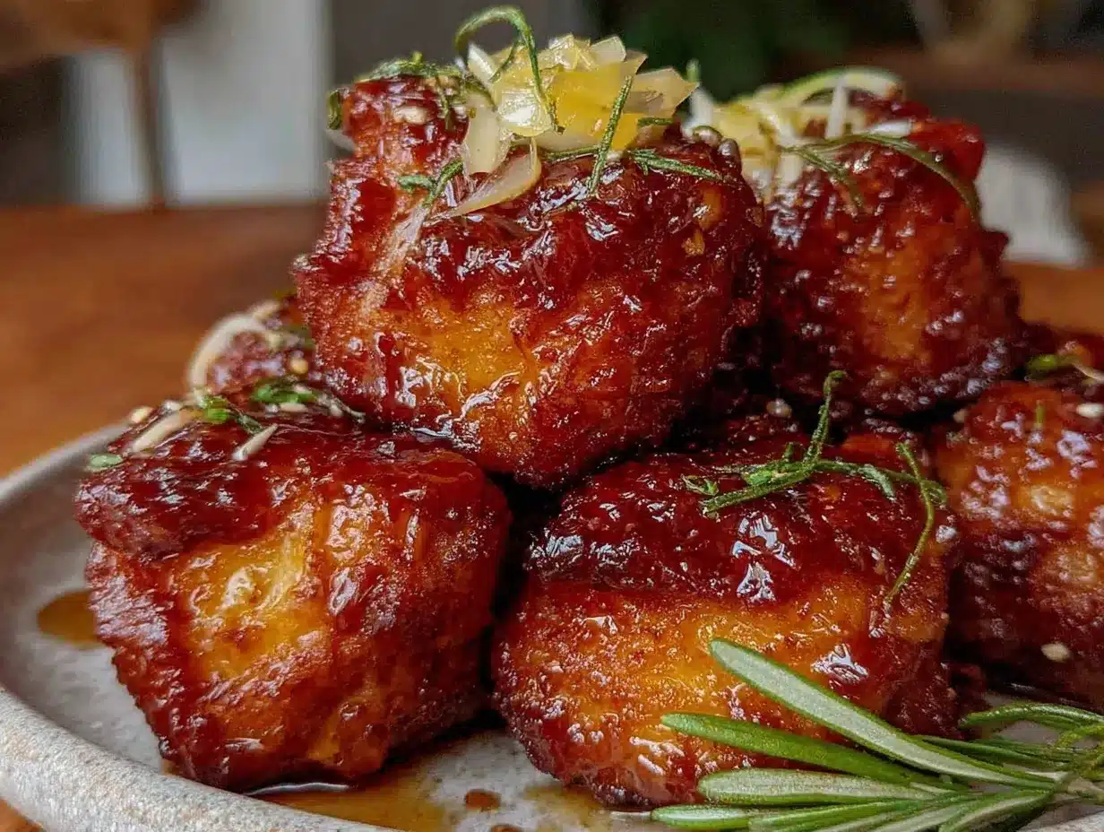 healthy air fryer honey garlic chicken bites preparation steps