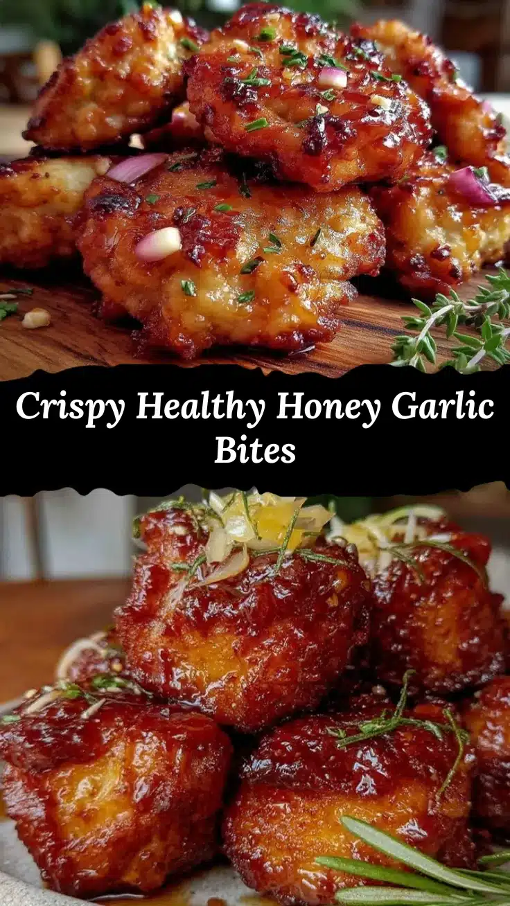 healthy air fryer honey garlic chicken bites recipe