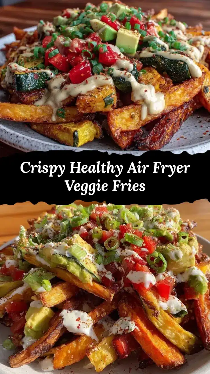 healthy air fryer loaded veggie fries recipe