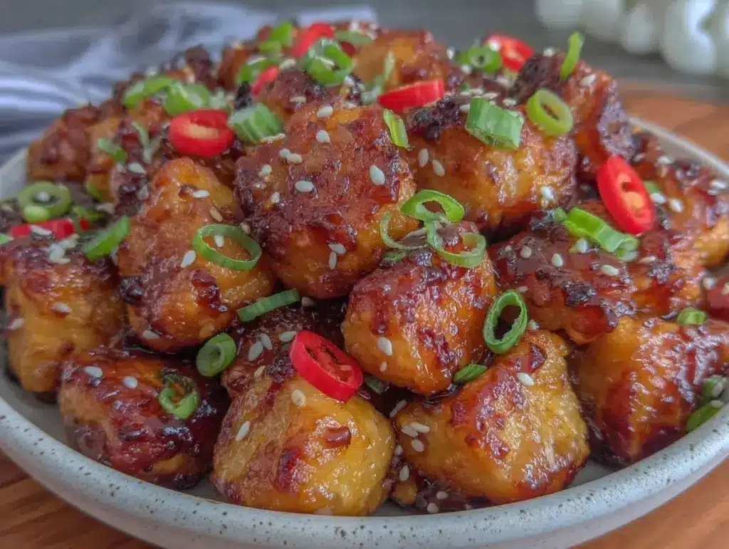 healthy air fryer teriyaki chicken bites - featured image