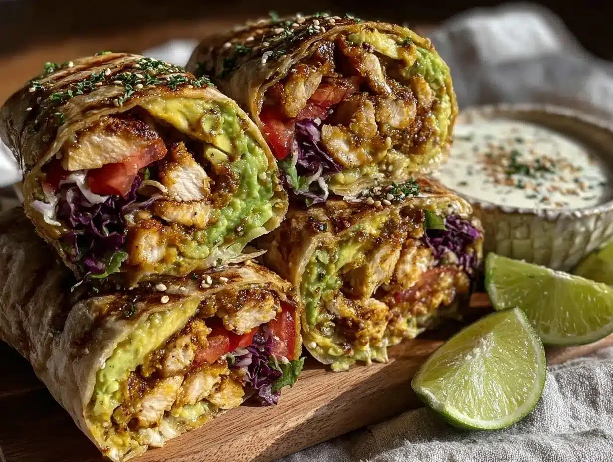 healthy avocado chicken wraps preparation steps