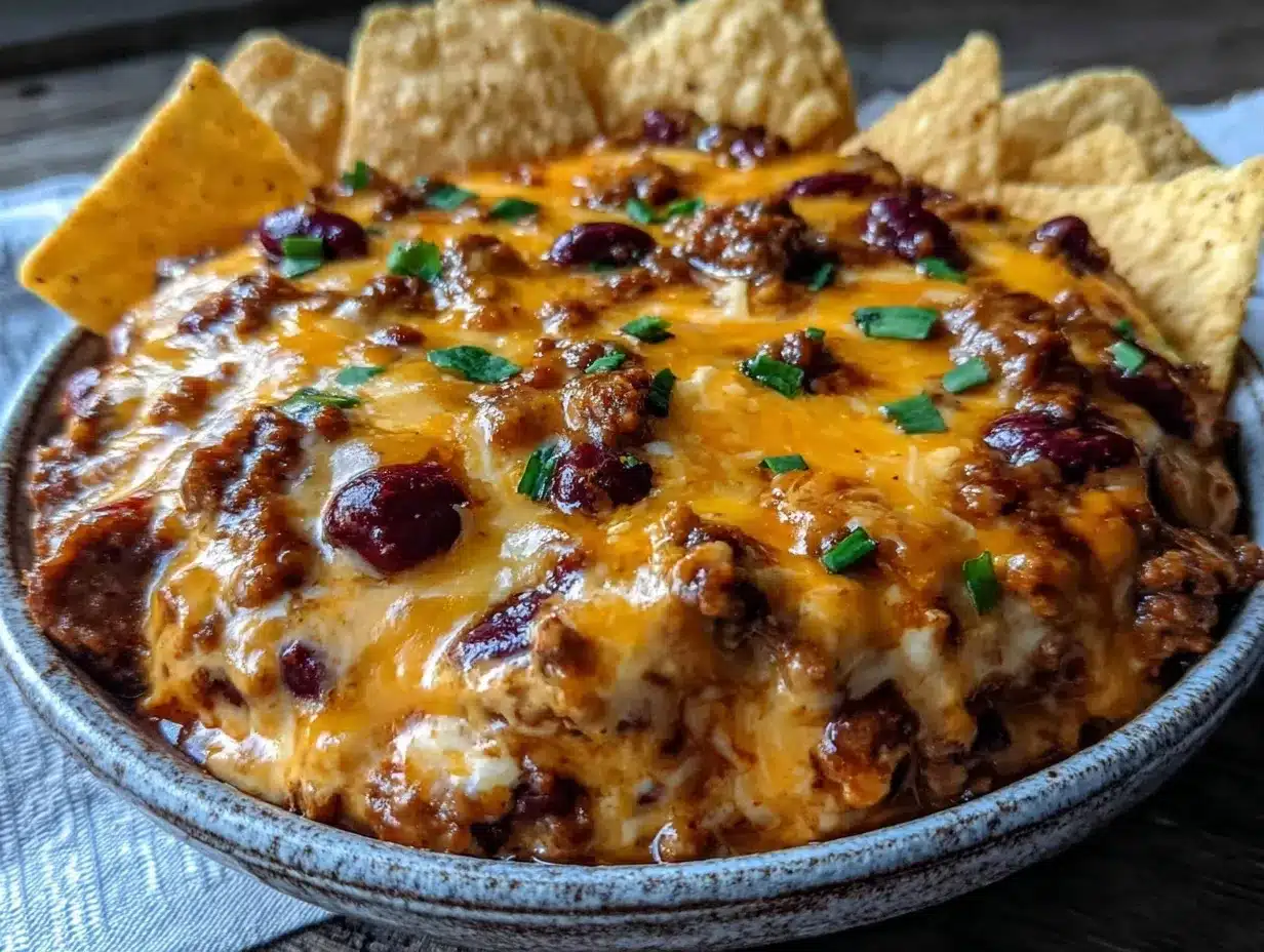 healthy low-cal chili cheese dip preparation steps