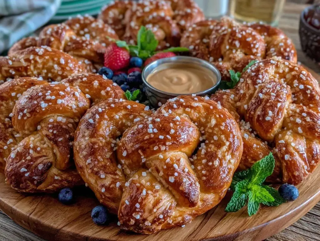 heart-shaped soft pretzel board - featured image