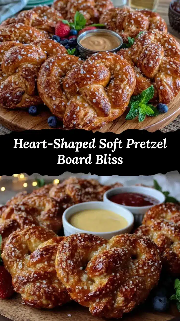 heart-shaped soft pretzel board recipe