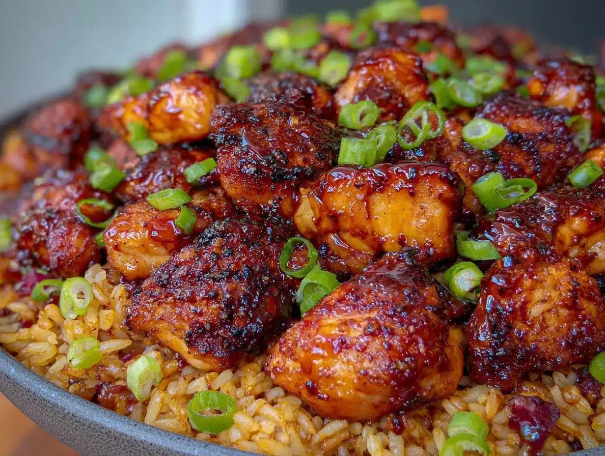 honey BBQ chicken rice preparation steps