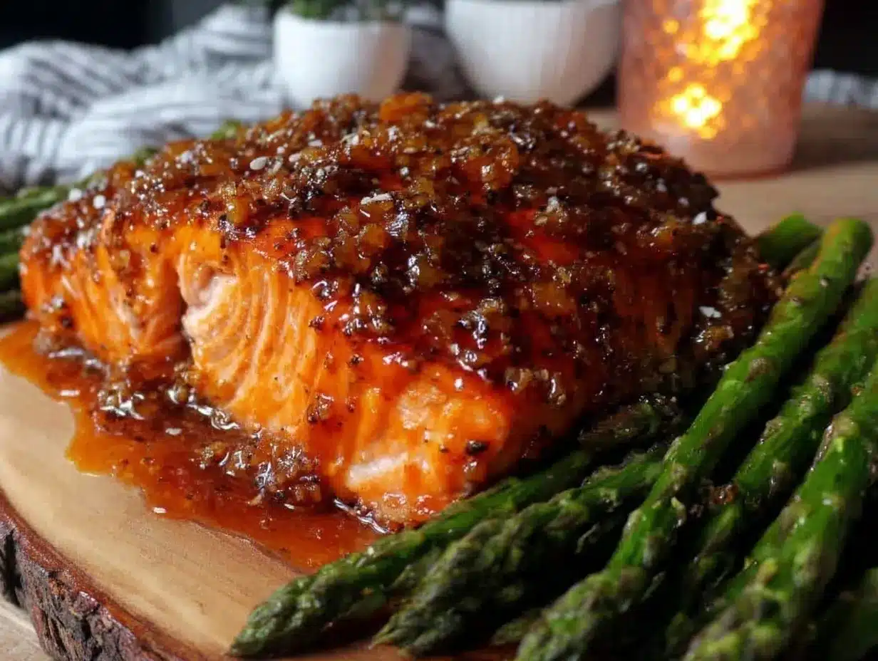honey garlic glazed salmon preparation steps