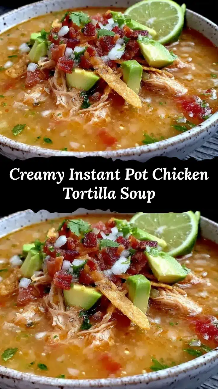 Instant Pot chicken tortilla soup recipe