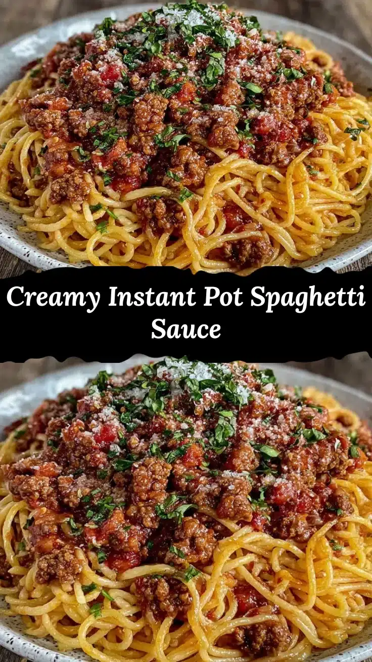 Instant Pot spaghetti with meat sauce recipe