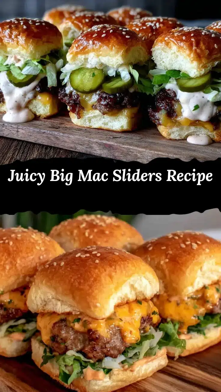 juicy big mac sliders recipe