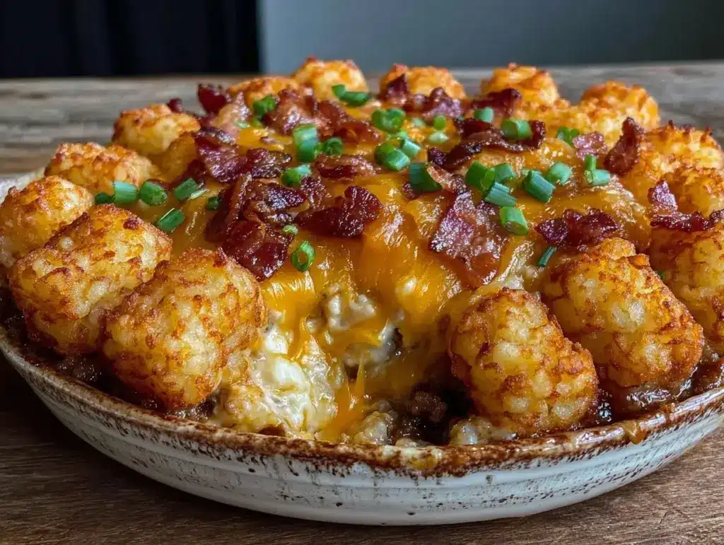 loaded tater tot casserole - featured image