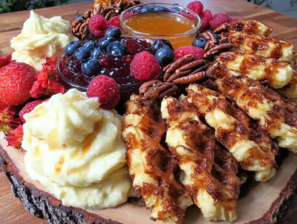 mini waffle charcuterie board - featured image
