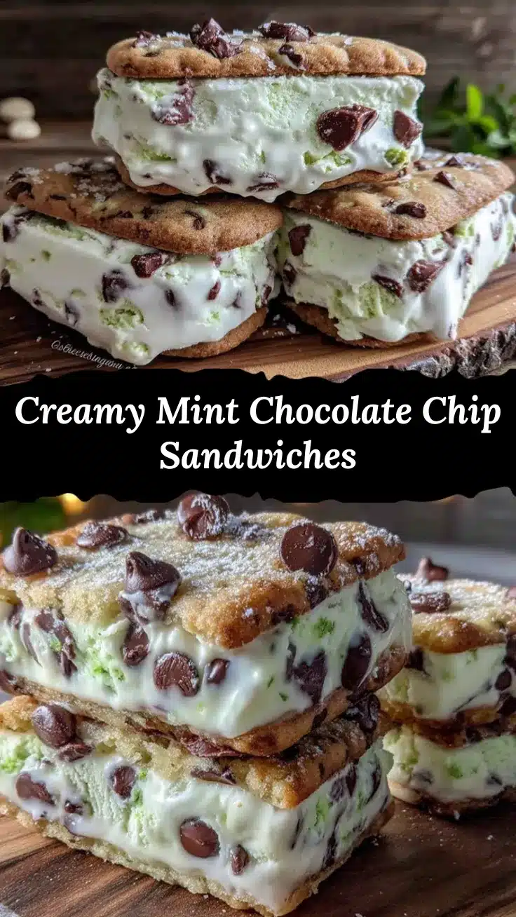 mint chocolate chip ice cream sandwiches recipe