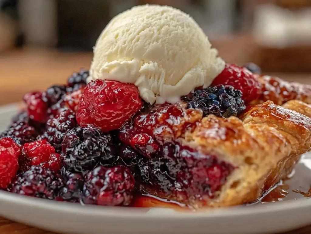 mixed berry galette - featured image