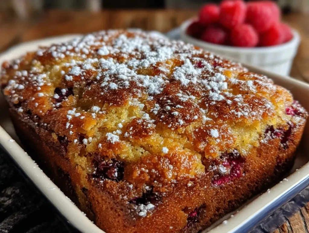 moist raspberry buckle recipe - featured image