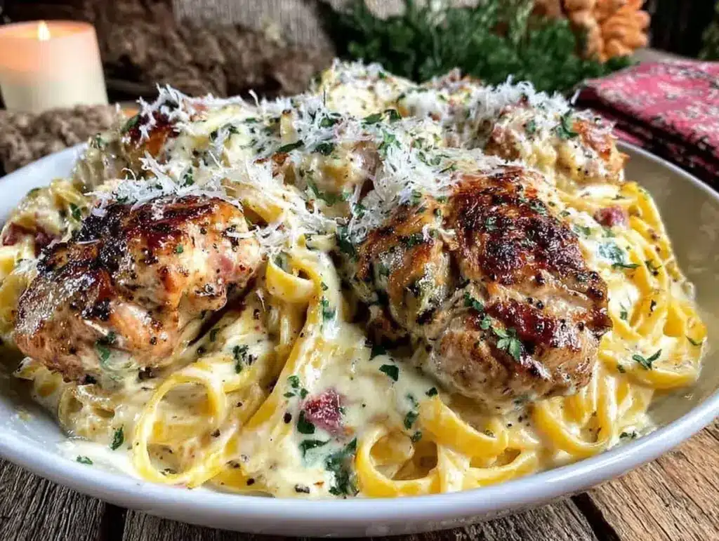 one-pot chicken alfredo recipe - featured image