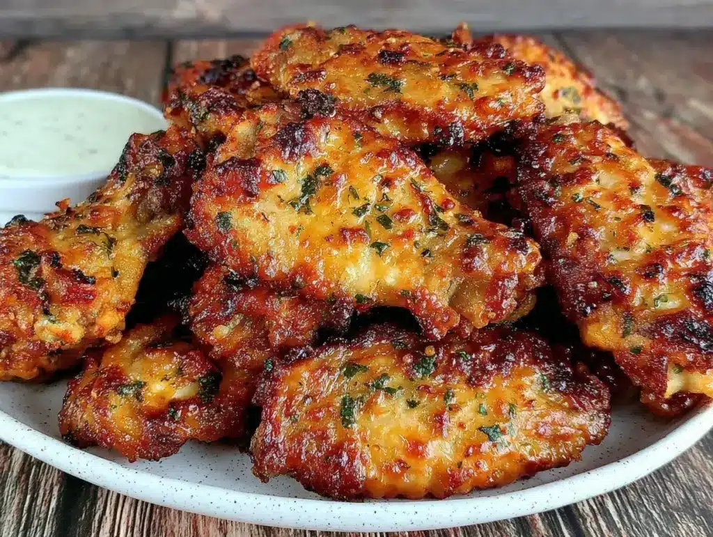 Parmesan garlic wings air fryer recipe - featured image
