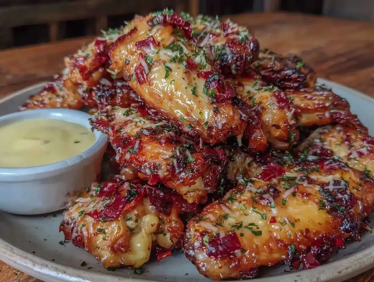 Parmesan garlic wings air fryer recipe preparation steps