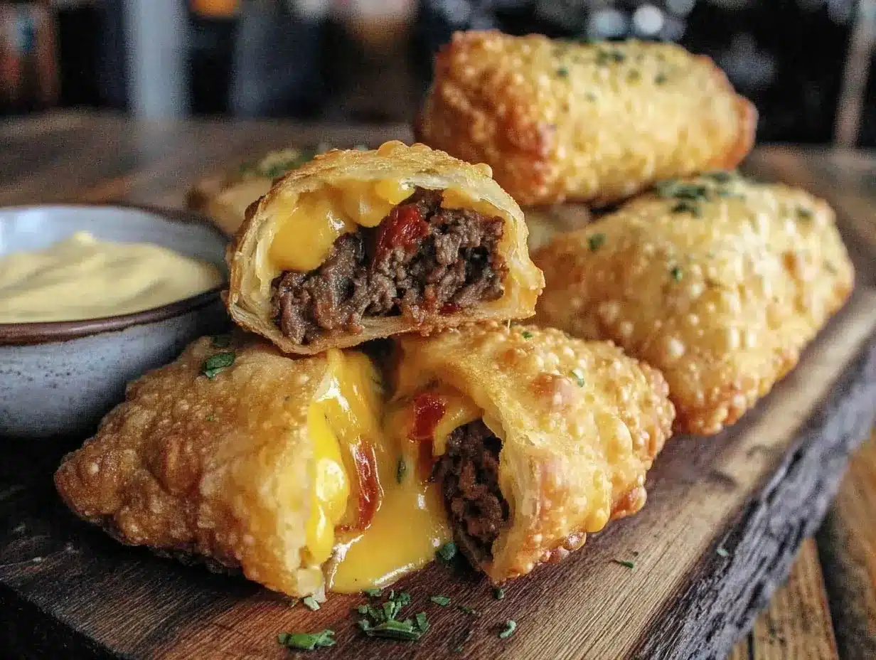 Philly cheesesteak egg rolls preparation steps