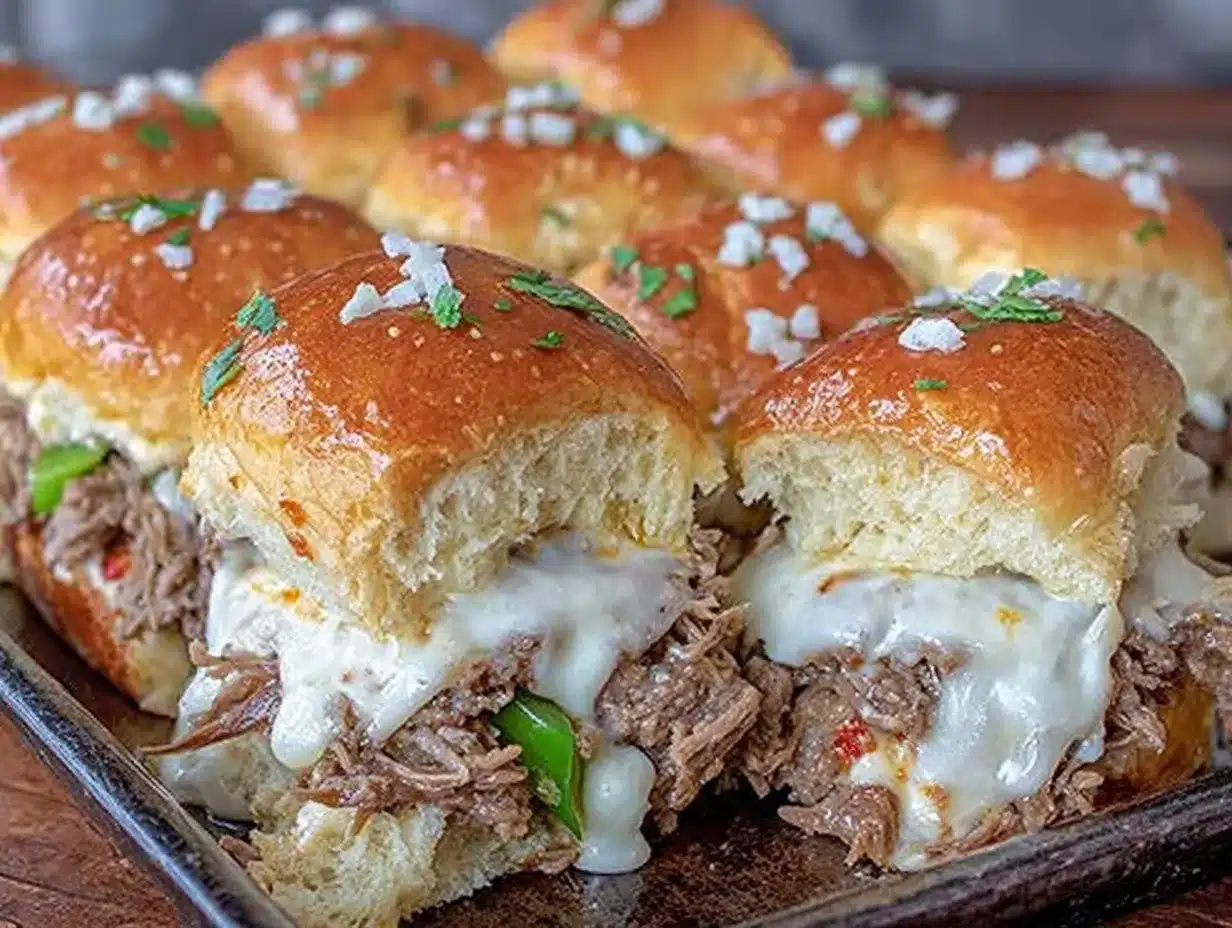 Philly cheesesteak sliders preparation steps