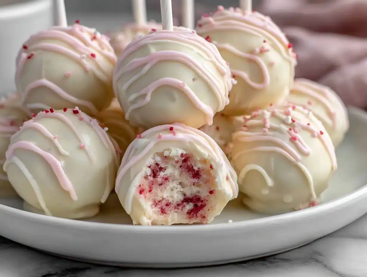 pink champagne cake pops preparation steps