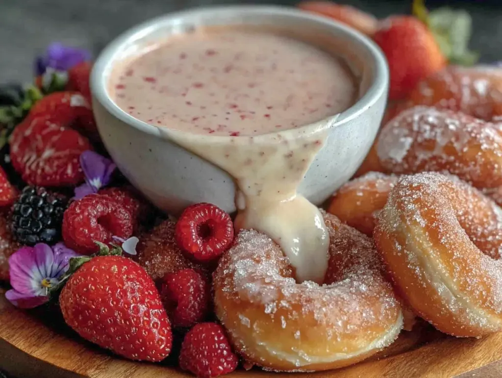 pink donut fondue - featured image