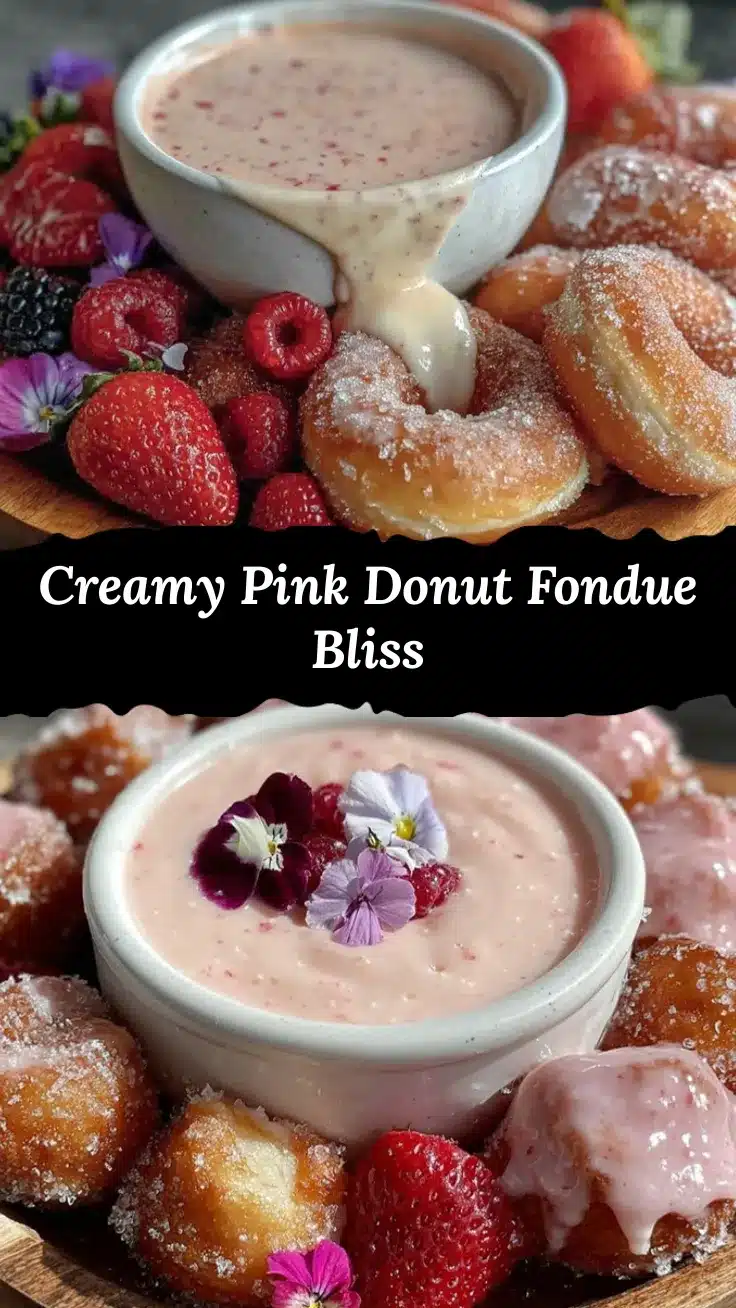 pink donut fondue recipe