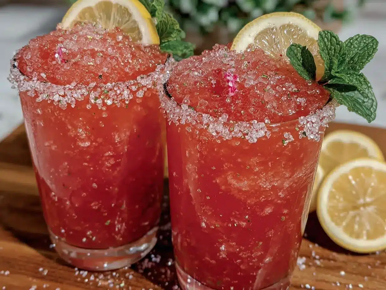 pink lemonade vodka slushies preparation steps