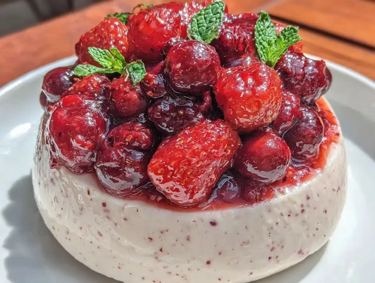 pink vanilla bean panna cotta preparation steps