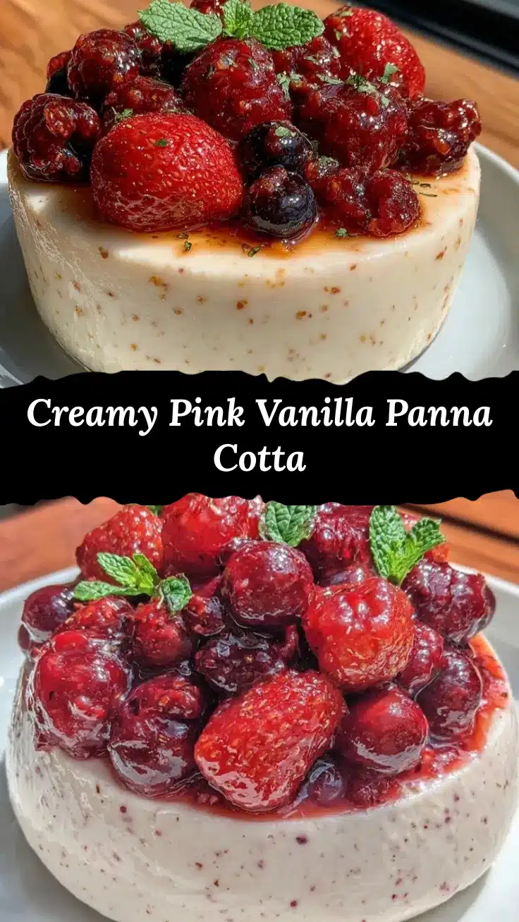 pink vanilla bean panna cotta recipe