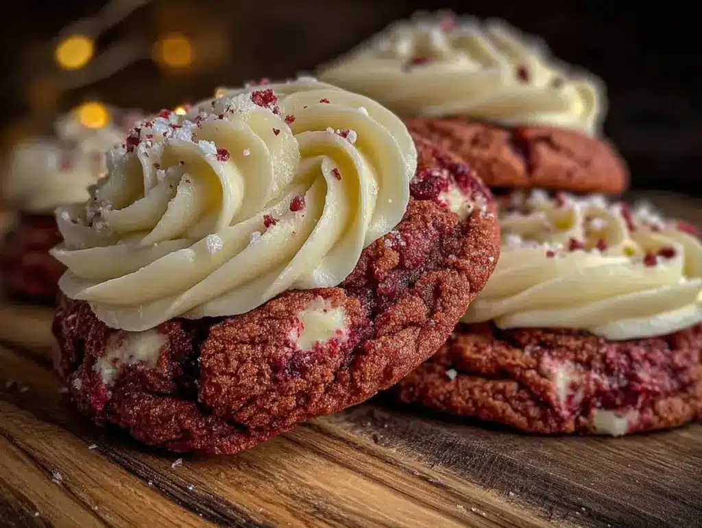 pink velvet cookies - featured image
