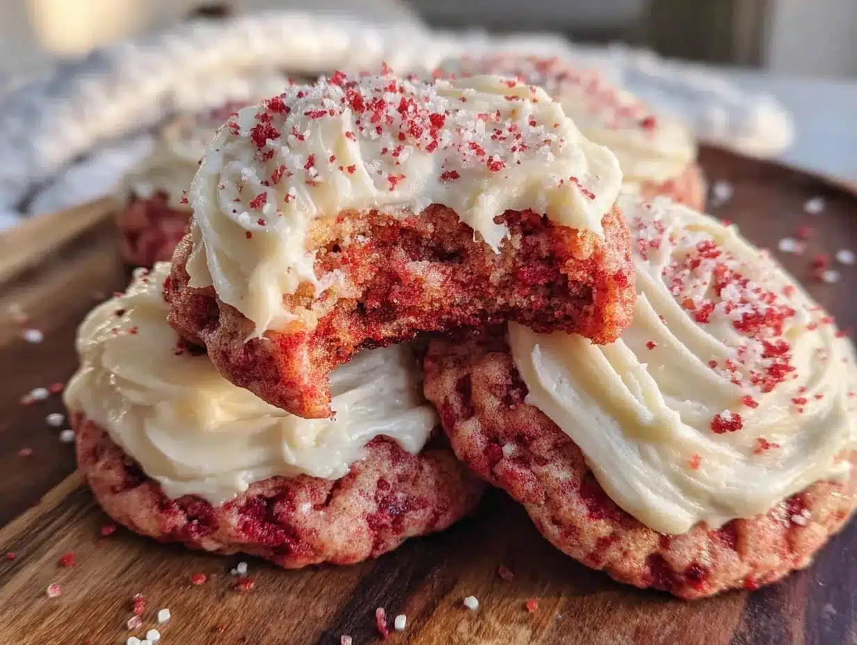 pink velvet cookies preparation steps