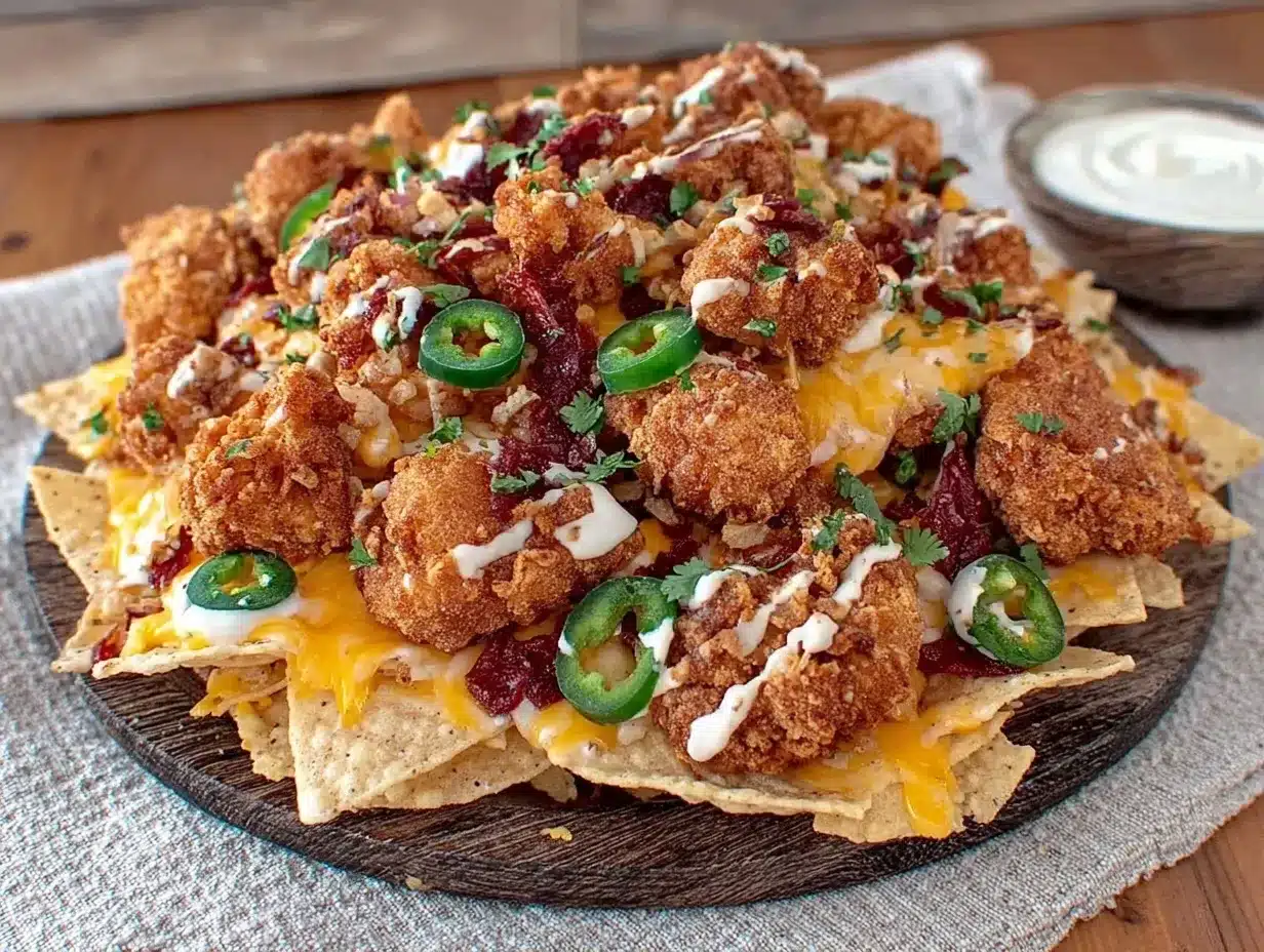 popcorn chicken nachos preparation steps