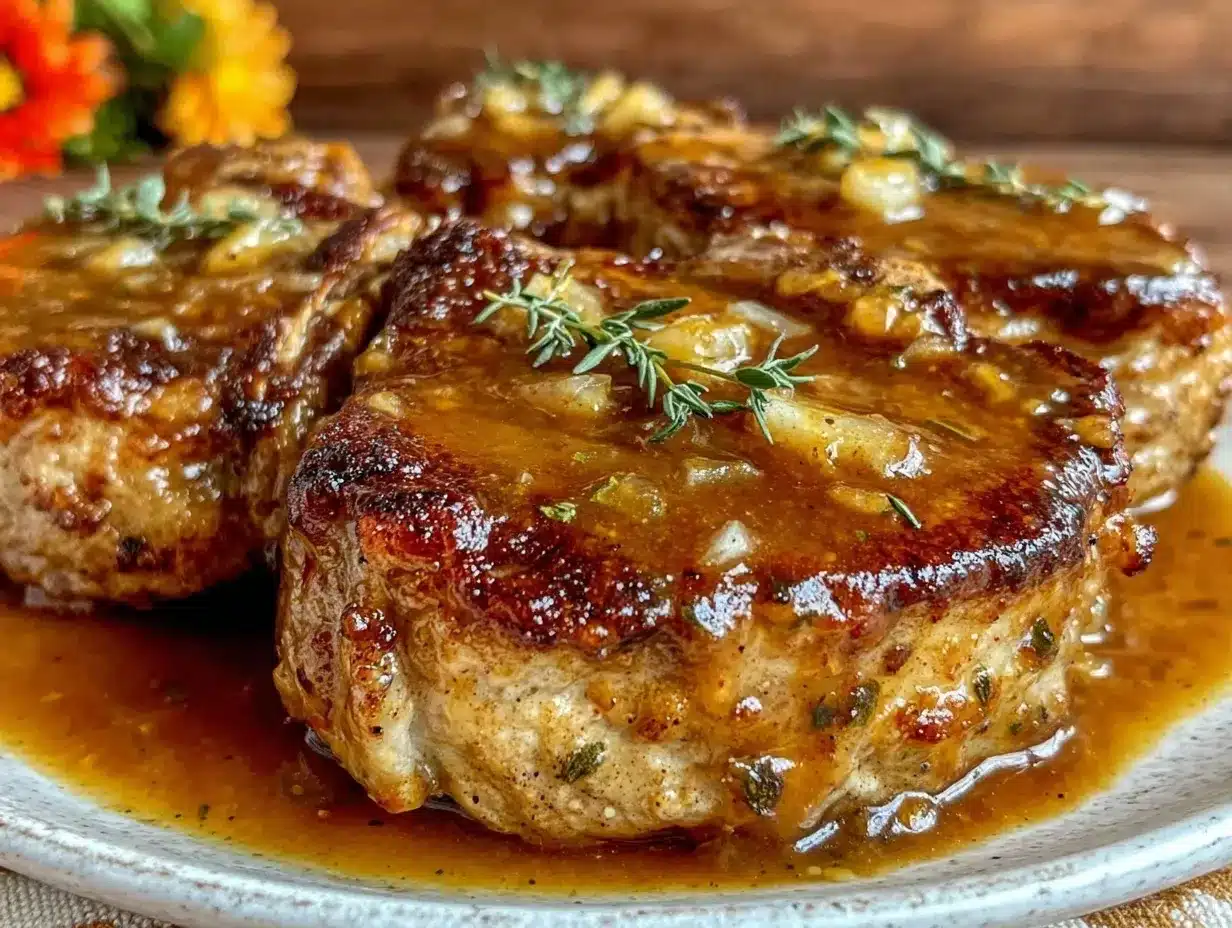 pork chops with apple cider gravy preparation steps