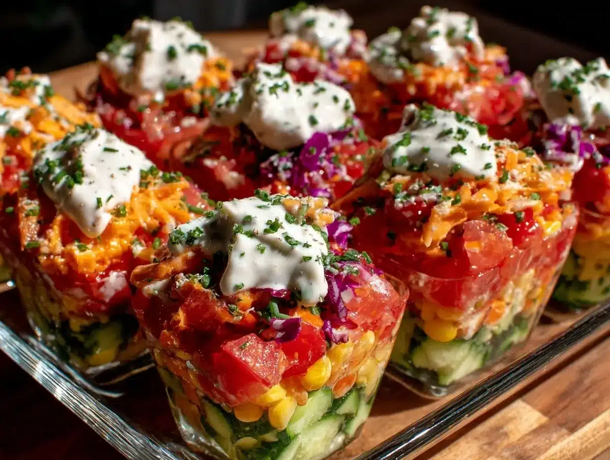 rainbow veggie cups preparation steps