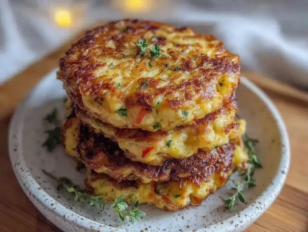rainbow veggie fritters - featured image