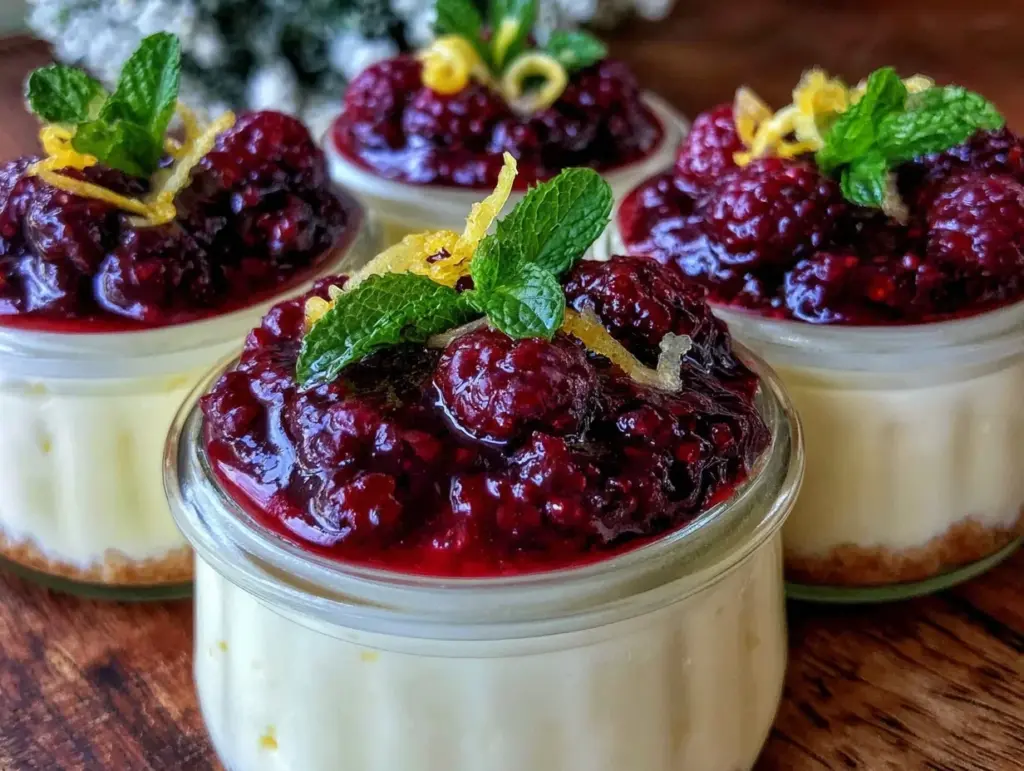 raspberry lemon posset - featured image