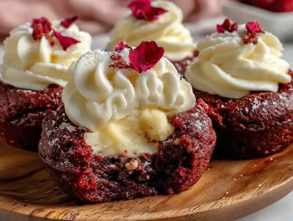 red velvet cookie dough cups - featured image
