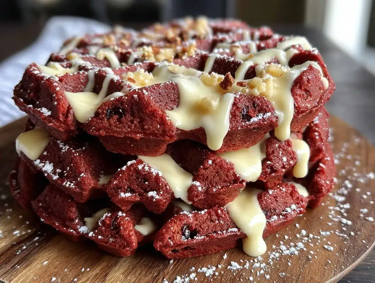 red velvet waffles preparation steps
