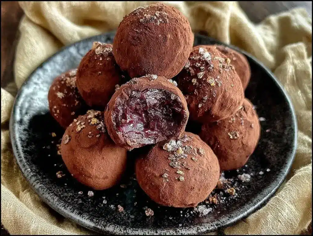 red wine chocolate truffles - featured image