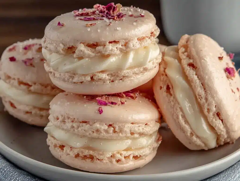 rose water macarons - featured image