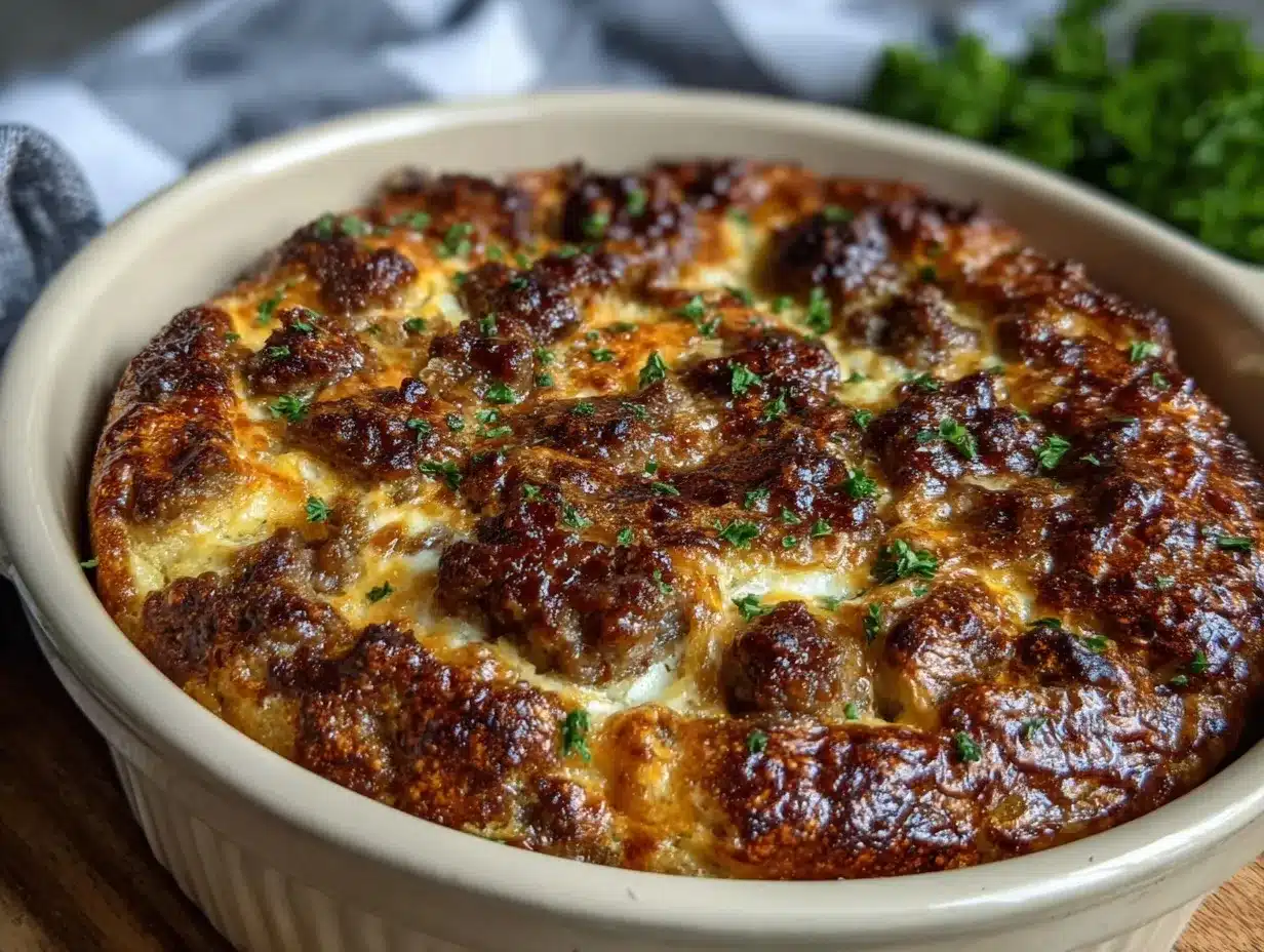 sausage breakfast casserole recipe preparation steps