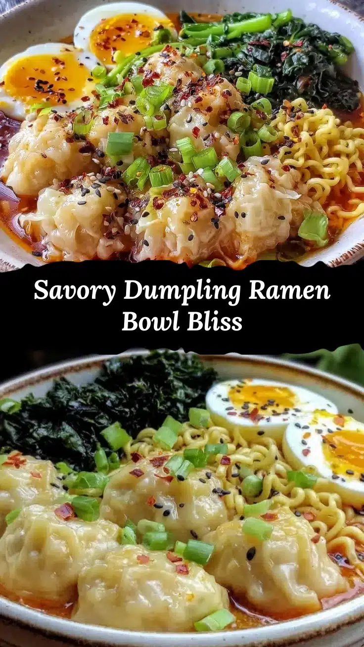 savory dumpling ramen bowl recipe