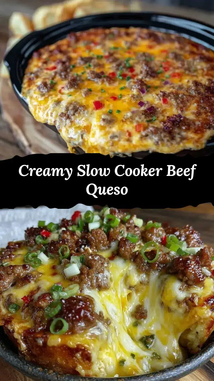 slow cooker queso dip with ground beef recipe