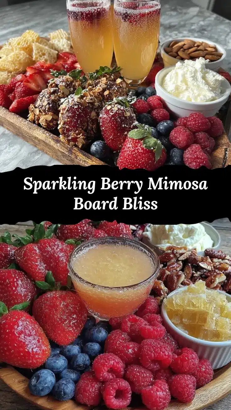 sparkling berry mimosa board recipe