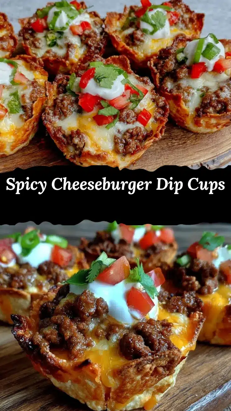 spicy cheeseburger dip cups recipe