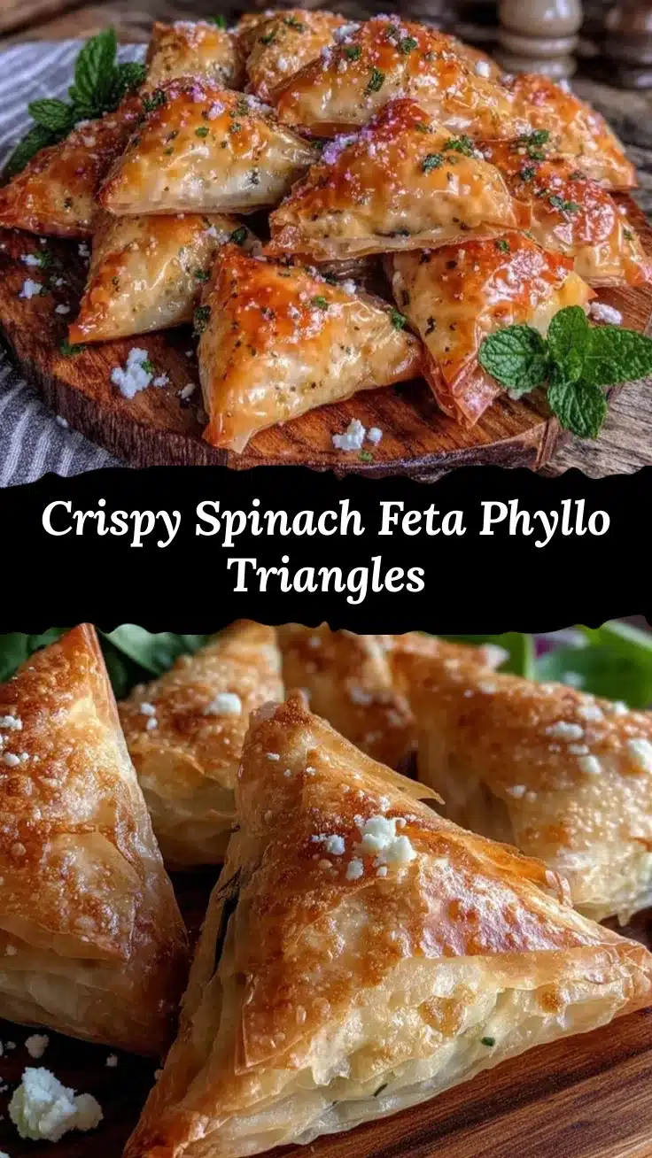 spinach and feta phyllo triangles recipe