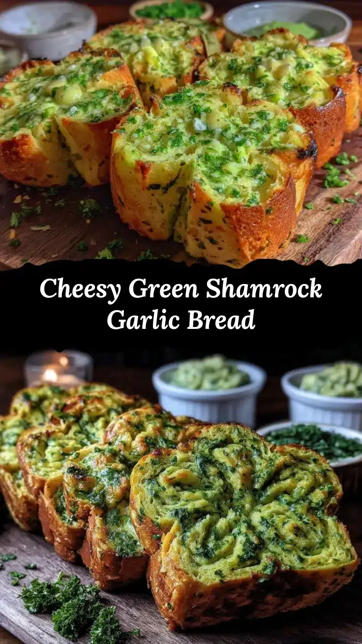 st patrick’s green shamrock garlic bread recipe