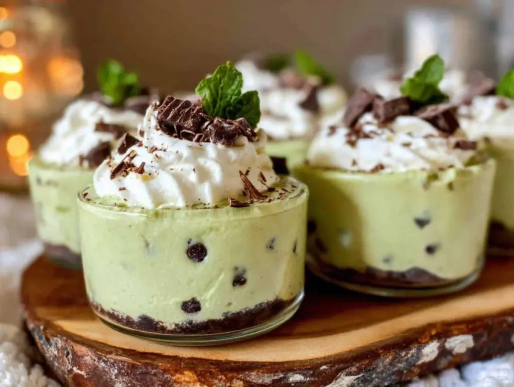 St. Patrick’s Mint Chip Mousse Cups - featured image